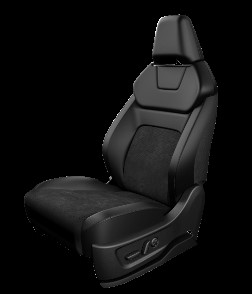 Part PVC; Cloth (Fabric) seats BLACK