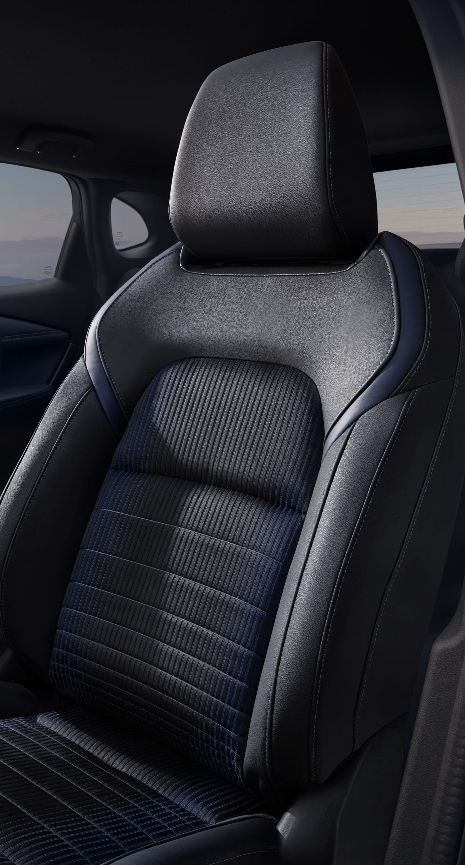 Blue Black - Cloth & Syntech Leather Monoform Seats