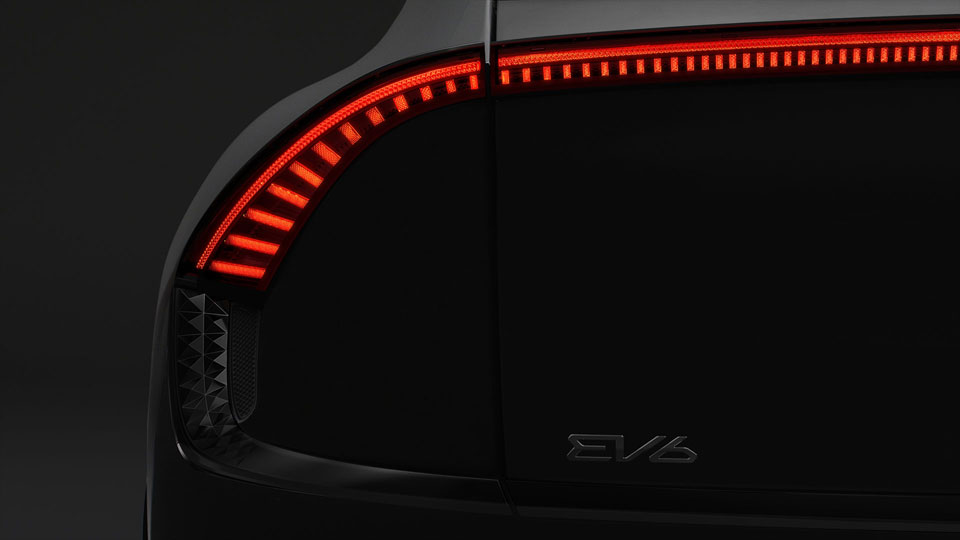 naujasis kia ev6 galiniai žibintai