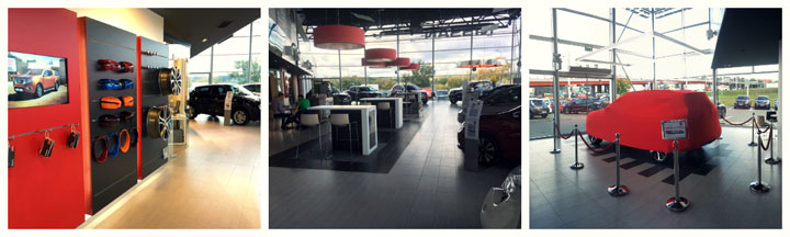 Nissan salonas, poilsio zonos, nemokama kava