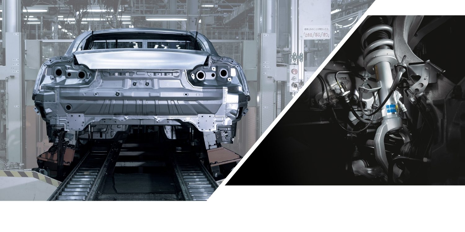 GT-R kėbulo tvirtinimas ir „Bilstein Damptronic“ pakaba