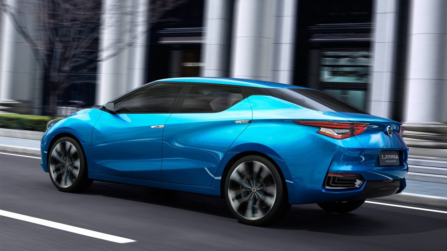 Susipažinkite su „Nissan“ – koncepcinis automobilis – „Lannia“ – vaizdas iš šono