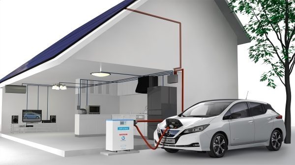 „Nissan“ elektromobilių krovimas namie