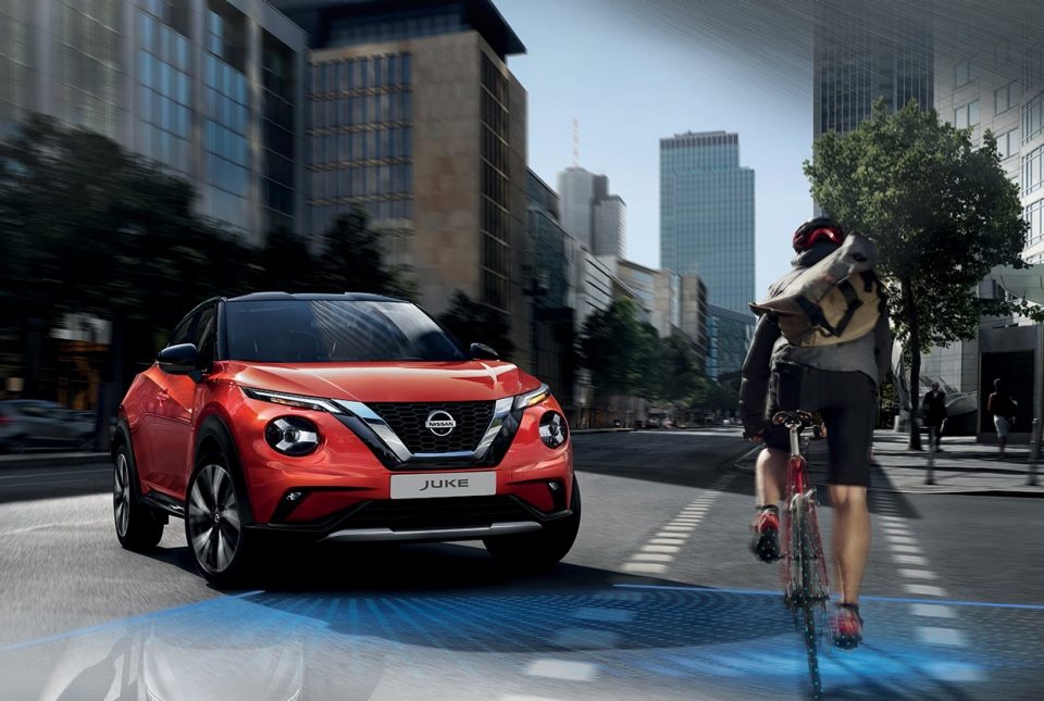 Nissan Juke pagalbinė važiavimo technologija