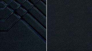 „Monoform“ tipo sportinės sėdynės su reljefinės tekstilės ir juodos dirbtinės odos elementų apmušalais