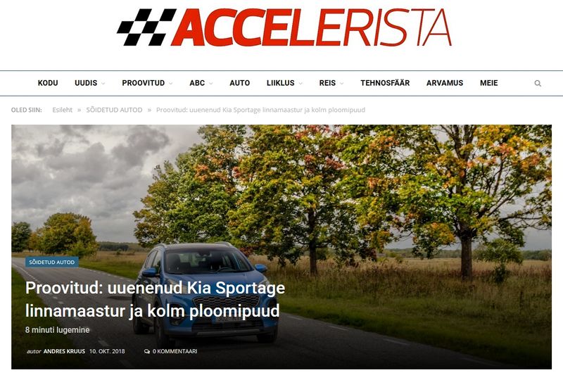 Accelerista: uuenenud Kia Sportage linnamaastur ja kolm ploomipuud